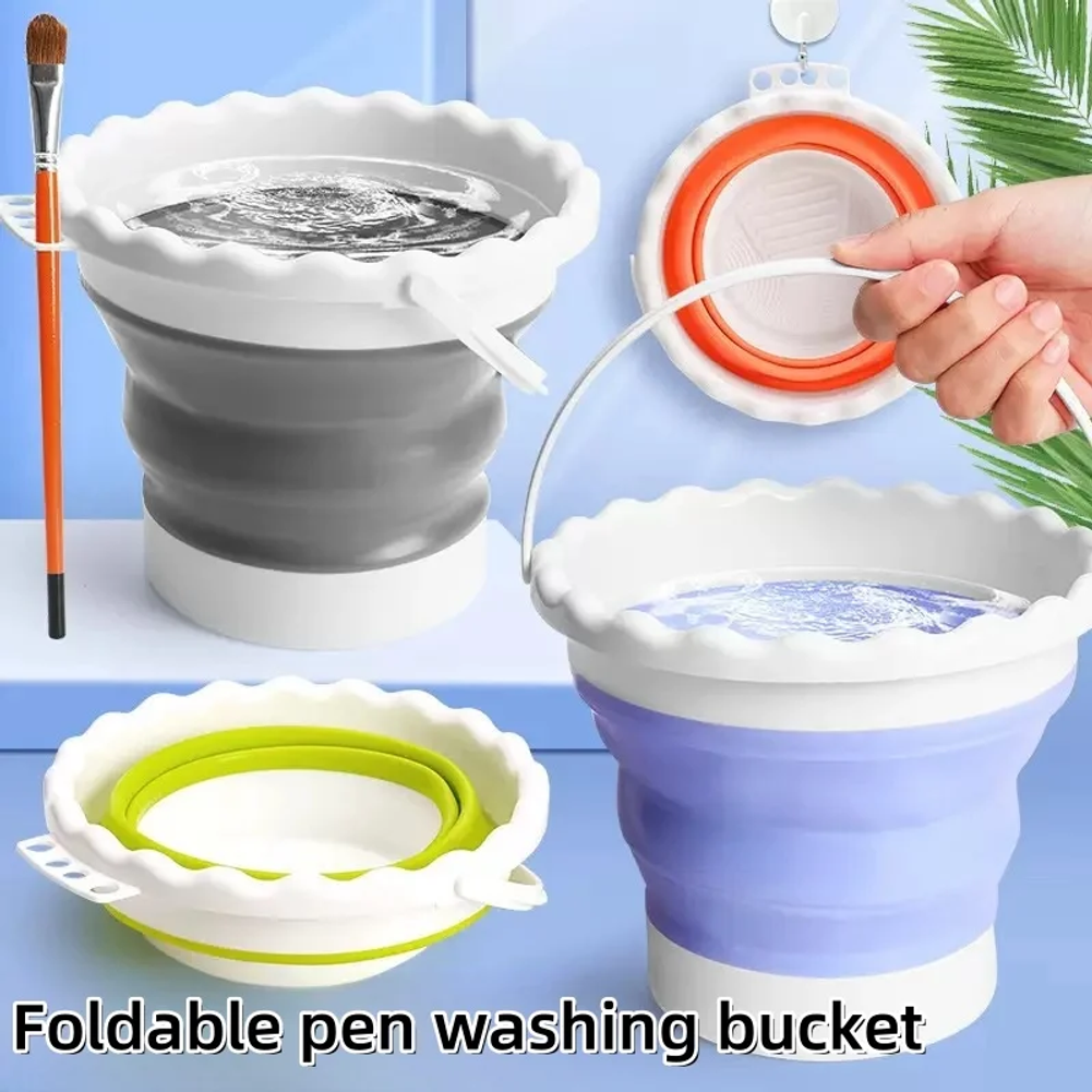Art & Craft Zone - Collapsible Foldable Paint Brush Water Bucket