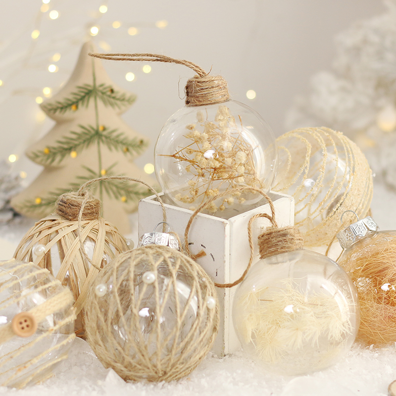 Art And Craft Xmas Tree - Clear Christmas Ball Ornaments,Shatterproof Decorative ball