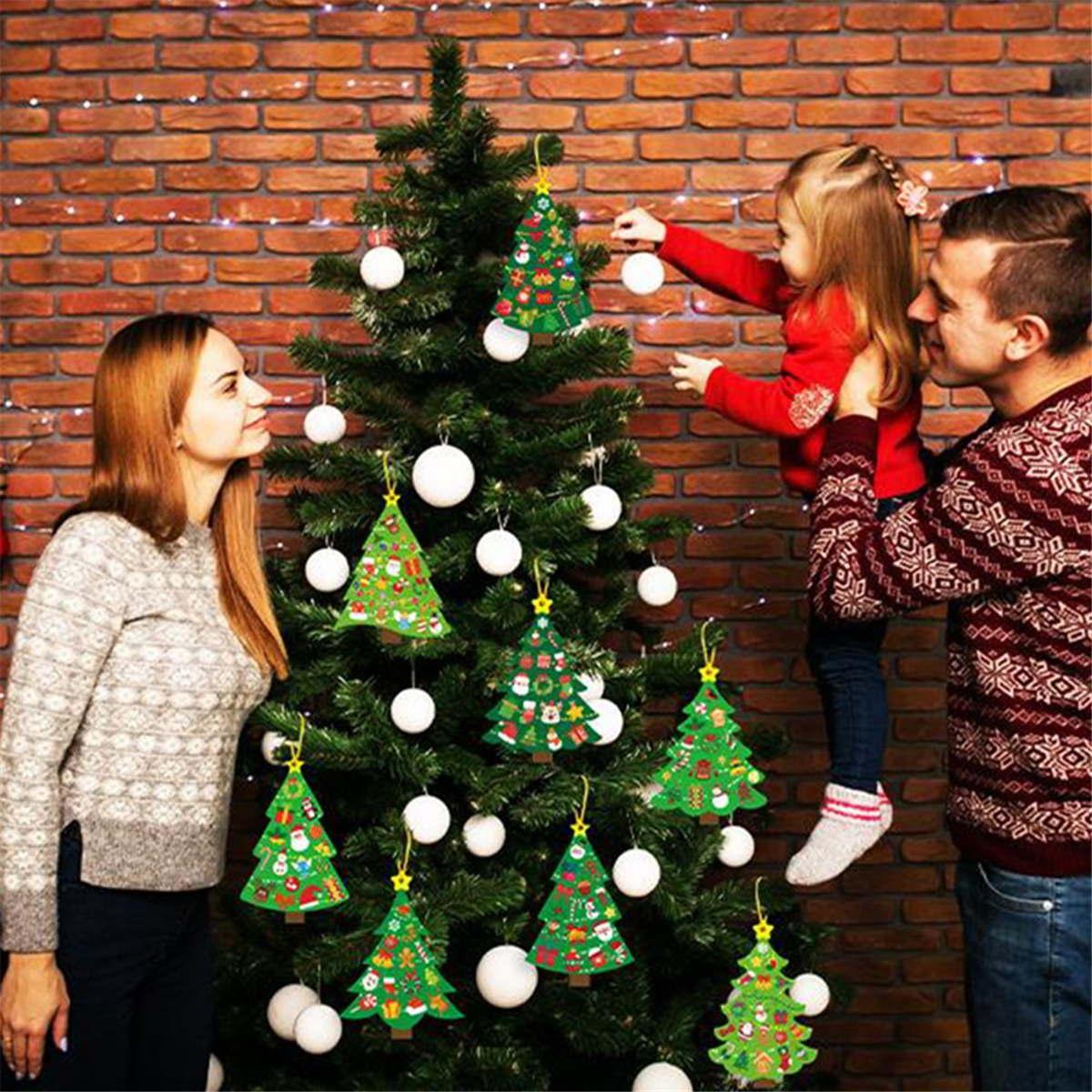 Art And Craft Xmas Tree - A11I 24PCS Christmas Tree DIY Scene
