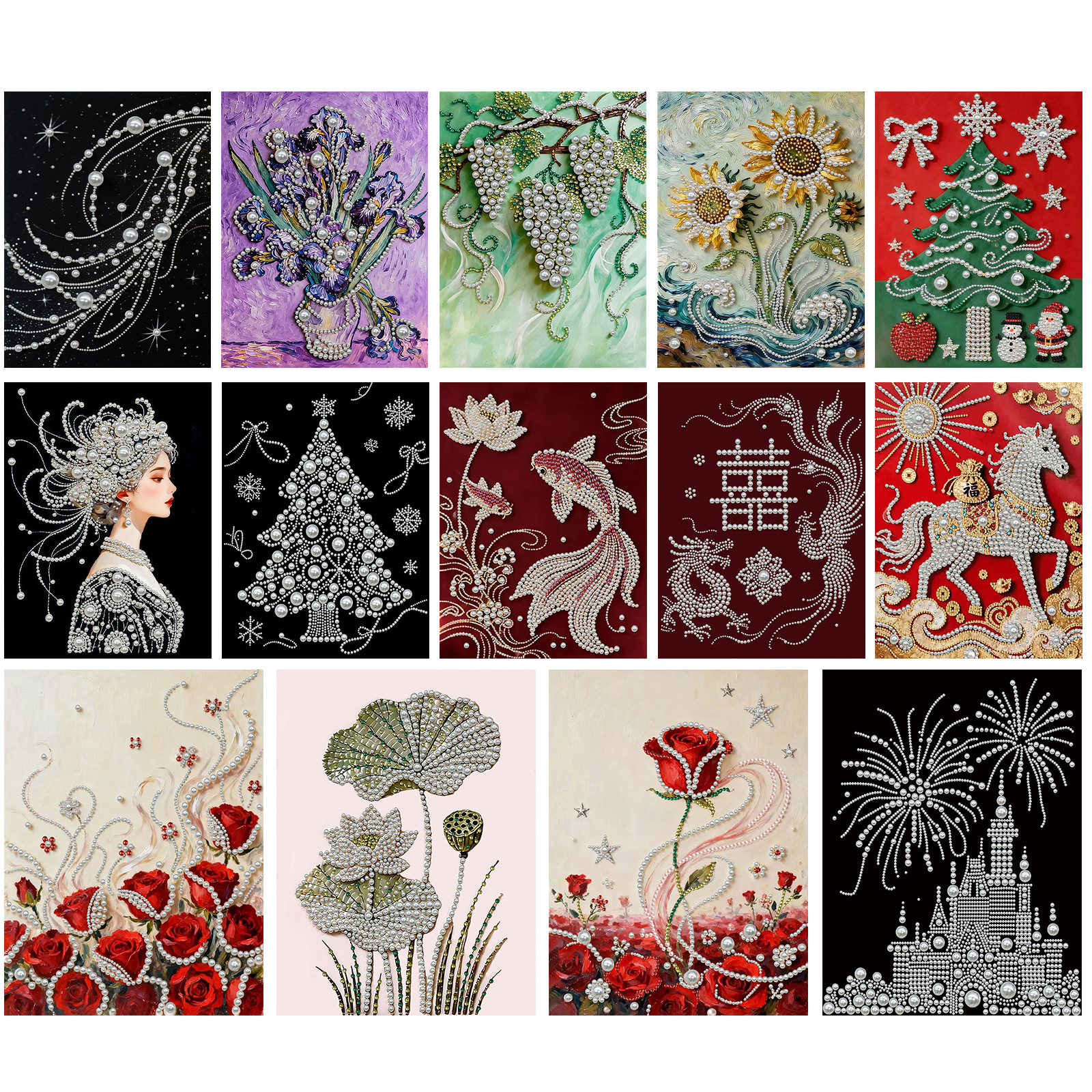 Art Craft Idea - DIY Pearl Diamond Dots Paintings Picture