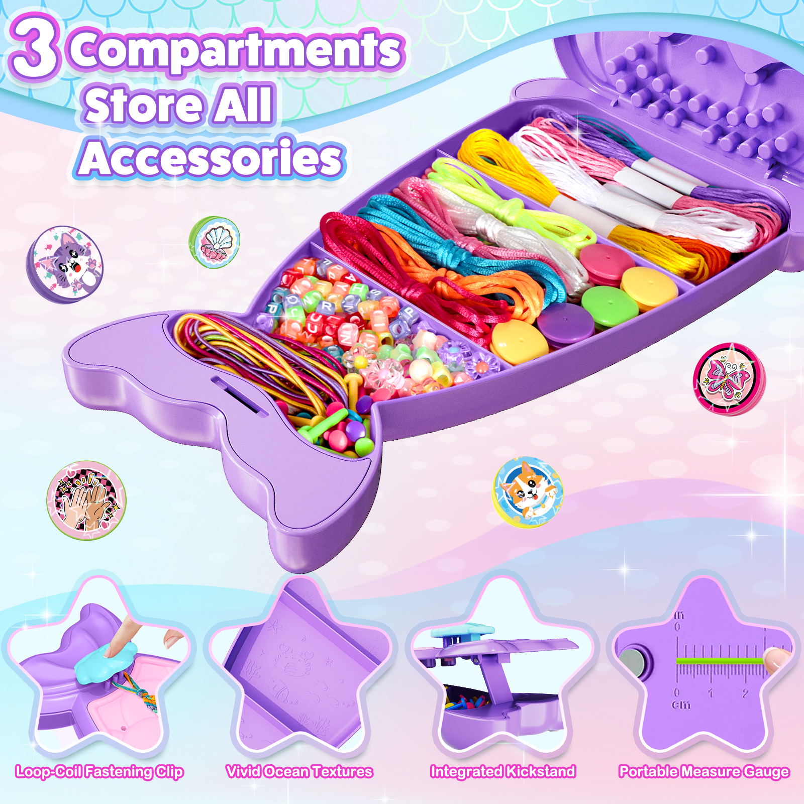 Art Craft Ideas For Kids - Friendship Bracelet Making Kit, Children's Jewelry