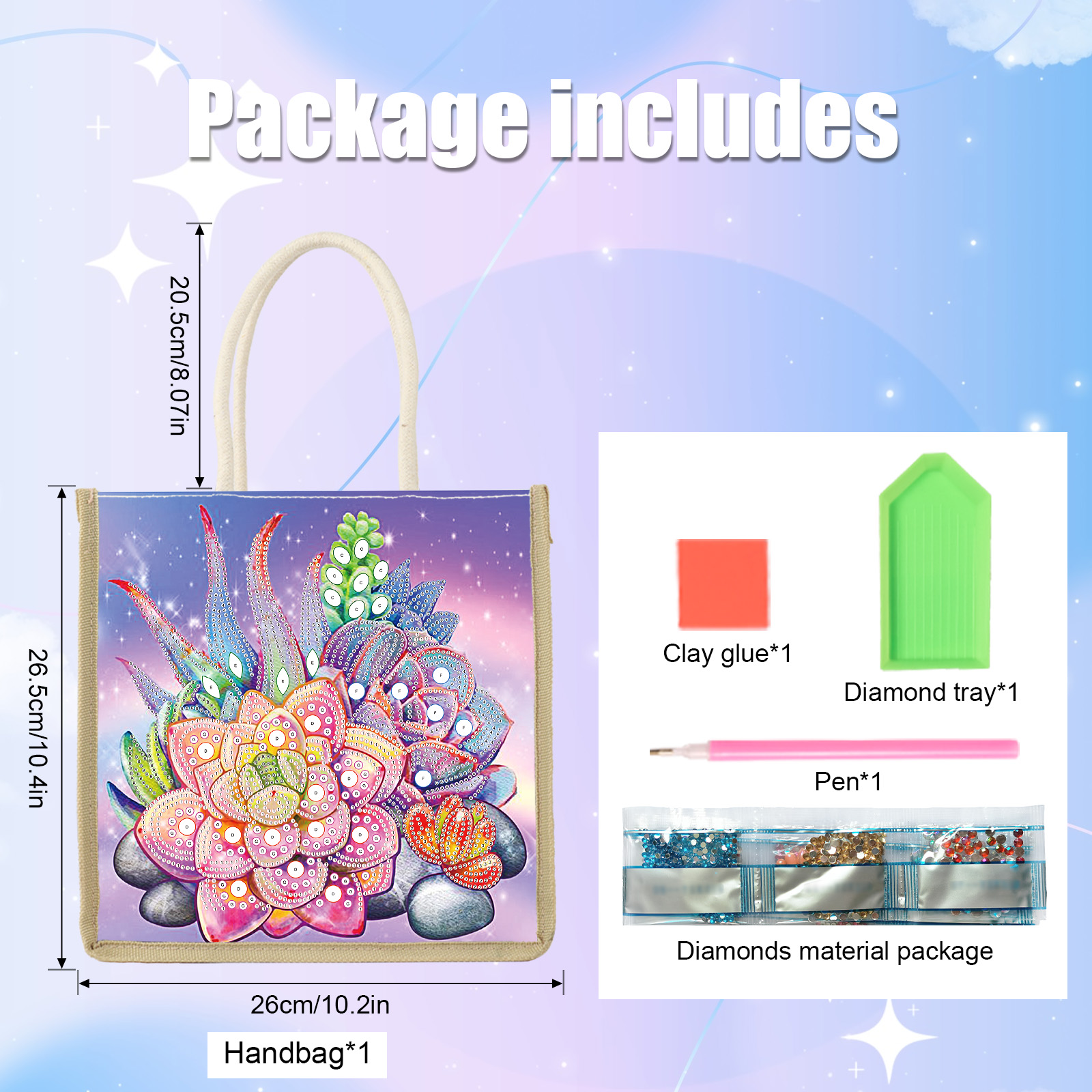 Diamond Art Painting Handbag K - Art Craft Bag ulasan dan harga