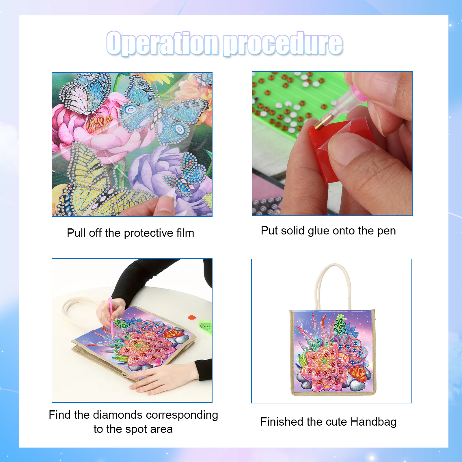 Diamond Art Painting Handbag K - Art Craft Bag ulasan dan harga