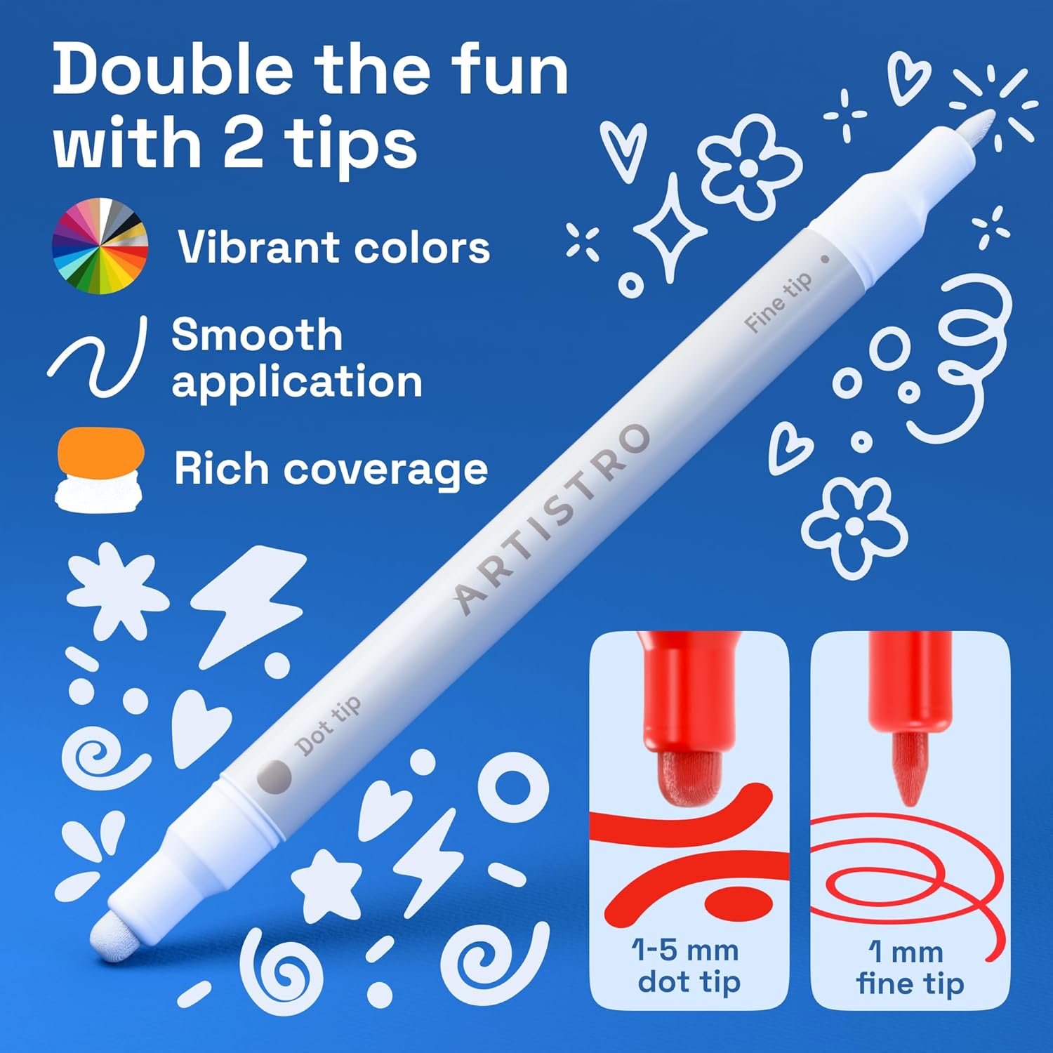 24 Dual-Tip Acrylic Paint Mark - Art Craft Ideas For Kids ulasan dan harga