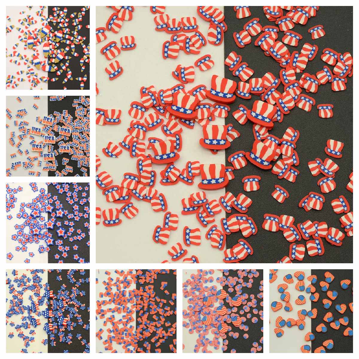 100G 5mm/10mm Polymer Clay Sli - Art And Craft Independence Day ulasan dan harga