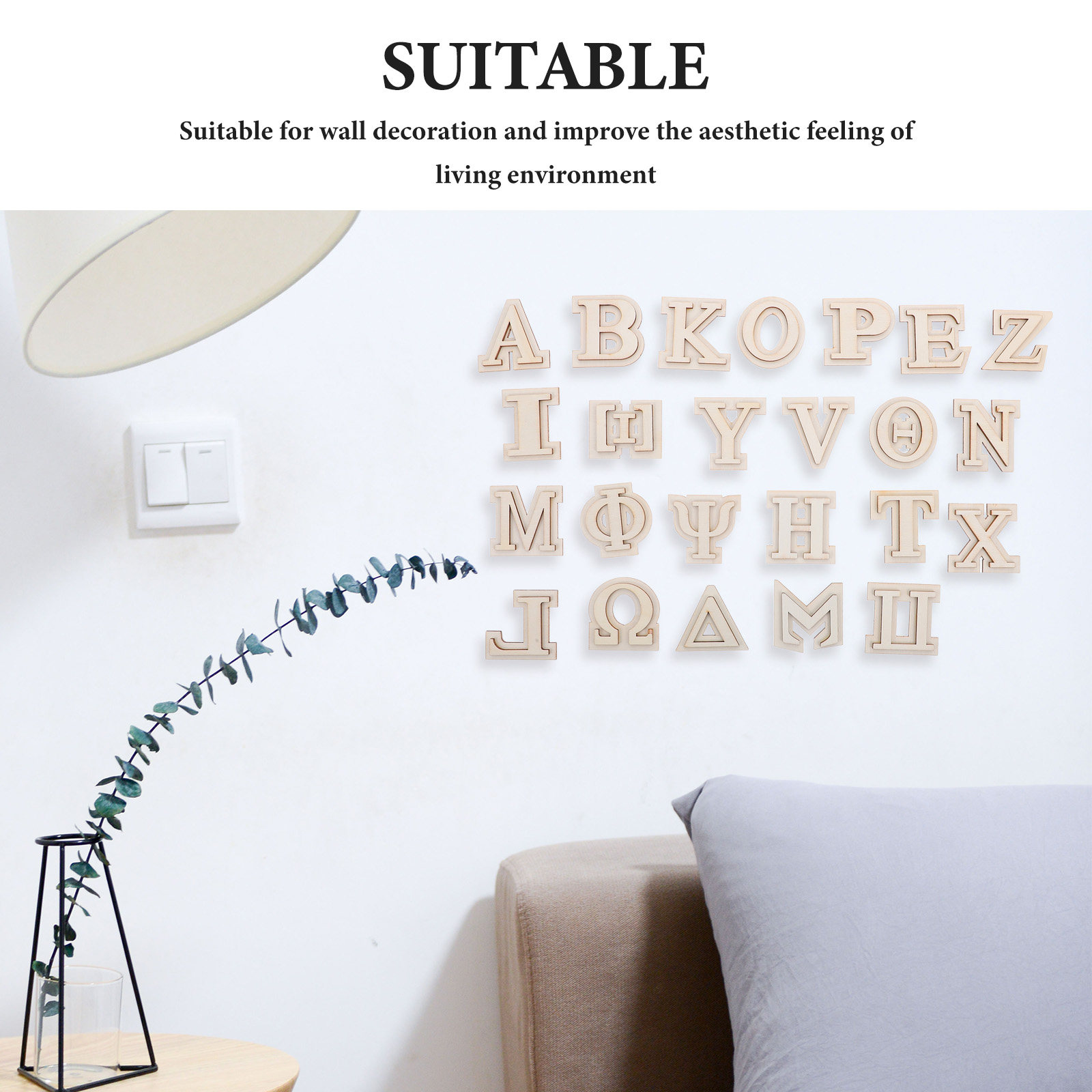 24Pcs Greek Letters Wooden Dou - Letter S Art Craft ulasan dan harga