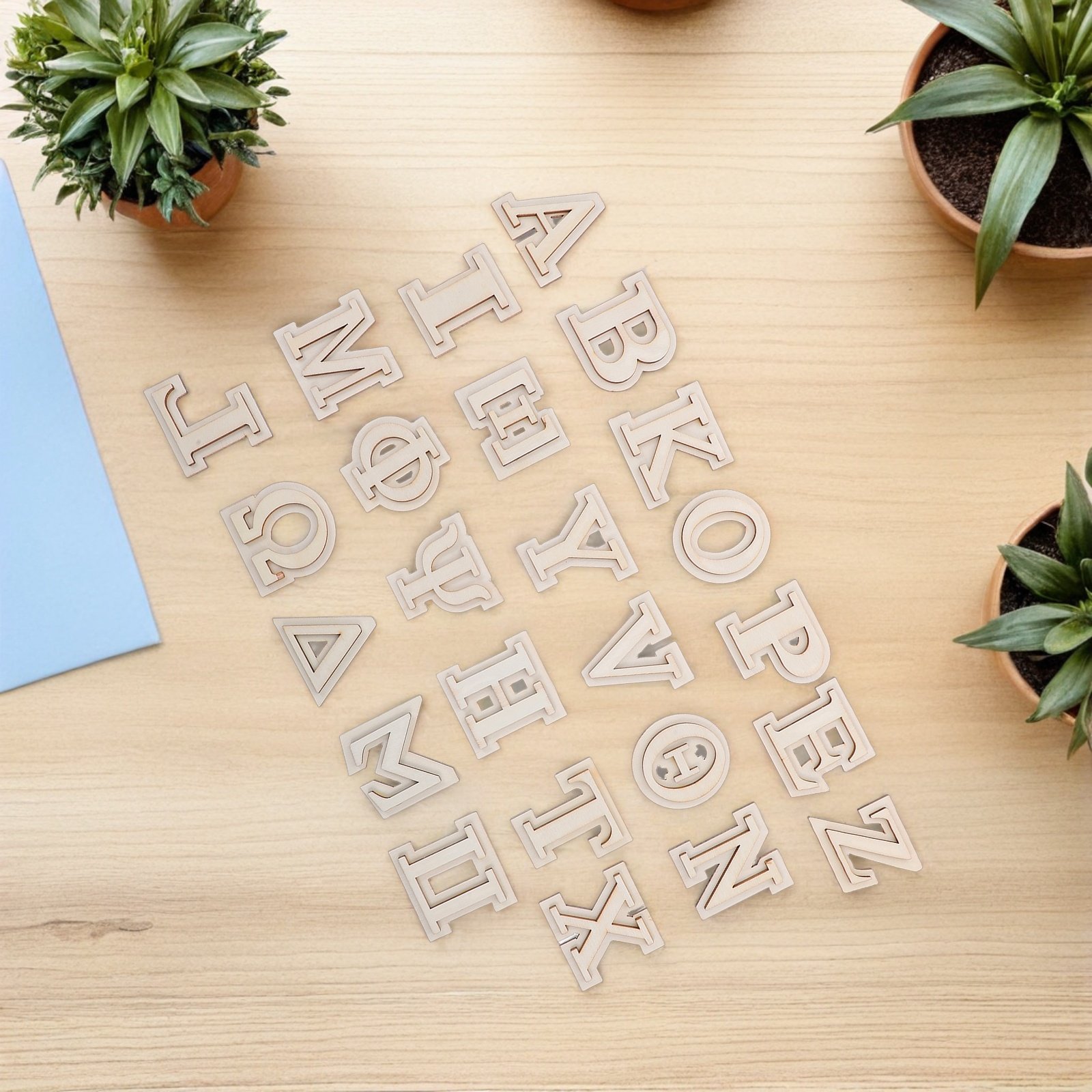 24Pcs Greek Letters Wooden Dou - Letter S Art Craft ulasan dan harga