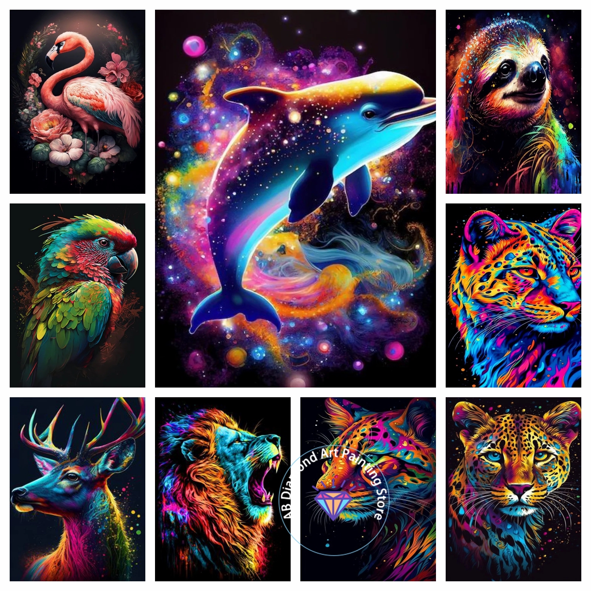 AB Diamond Painting Kits Color - Art Craft Lion ulasan dan harga