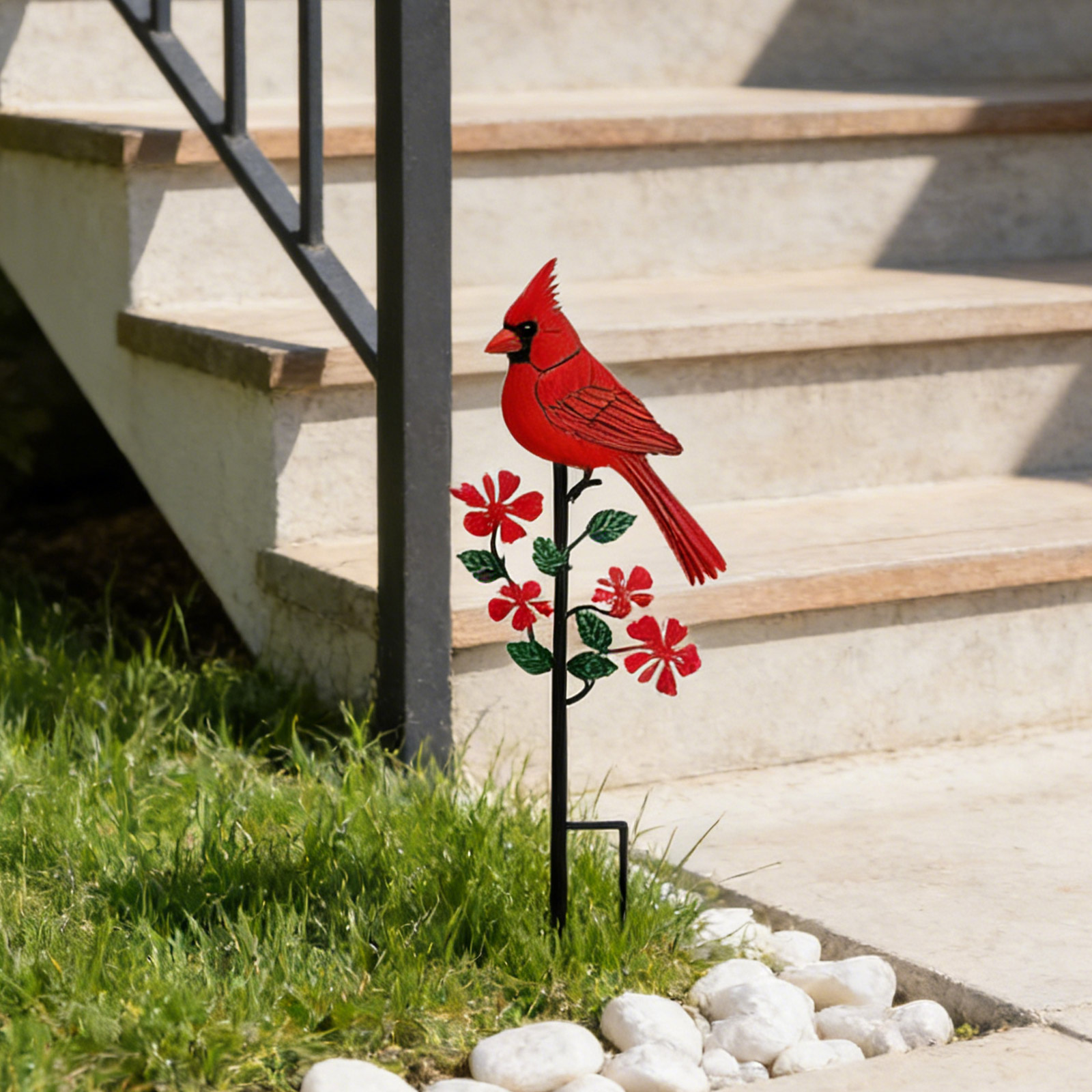 2D Flat Red Bird Design Garden - Art And Craft Photos ulasan dan harga