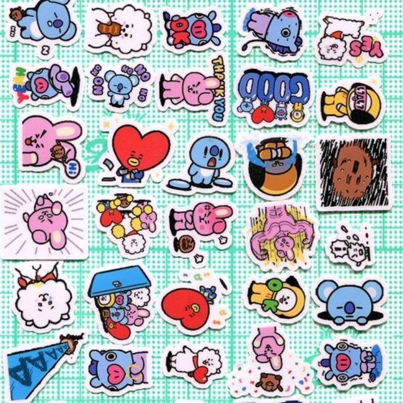 BT21 koya RJ Shooky Mang Tata  - Origami Paper Set ulasan dan harga