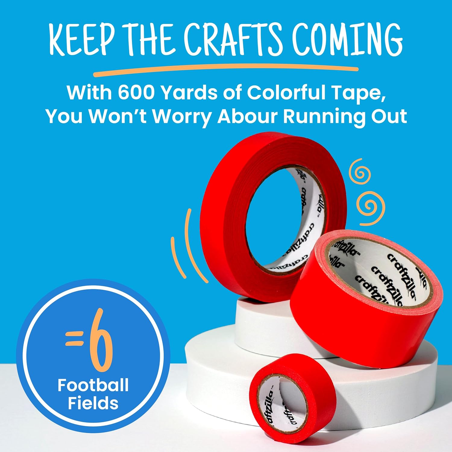 6 Roll Colorful Masking Tape S - School Of Art X Craft ulasan dan harga