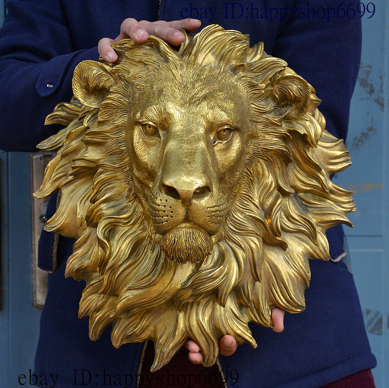 42 CM China Brass Copper Fengs - Art Craft Lion ulasan dan harga