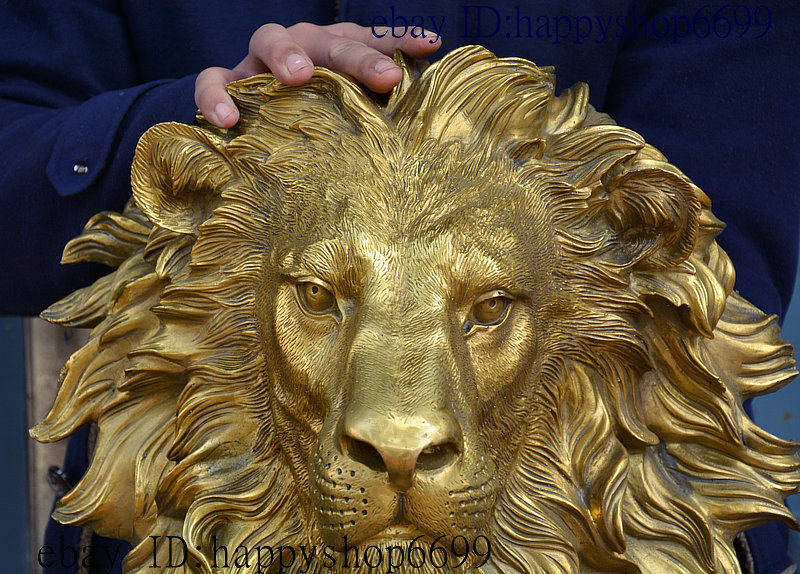 42 CM China Brass Copper Fengs - Art Craft Lion ulasan dan harga