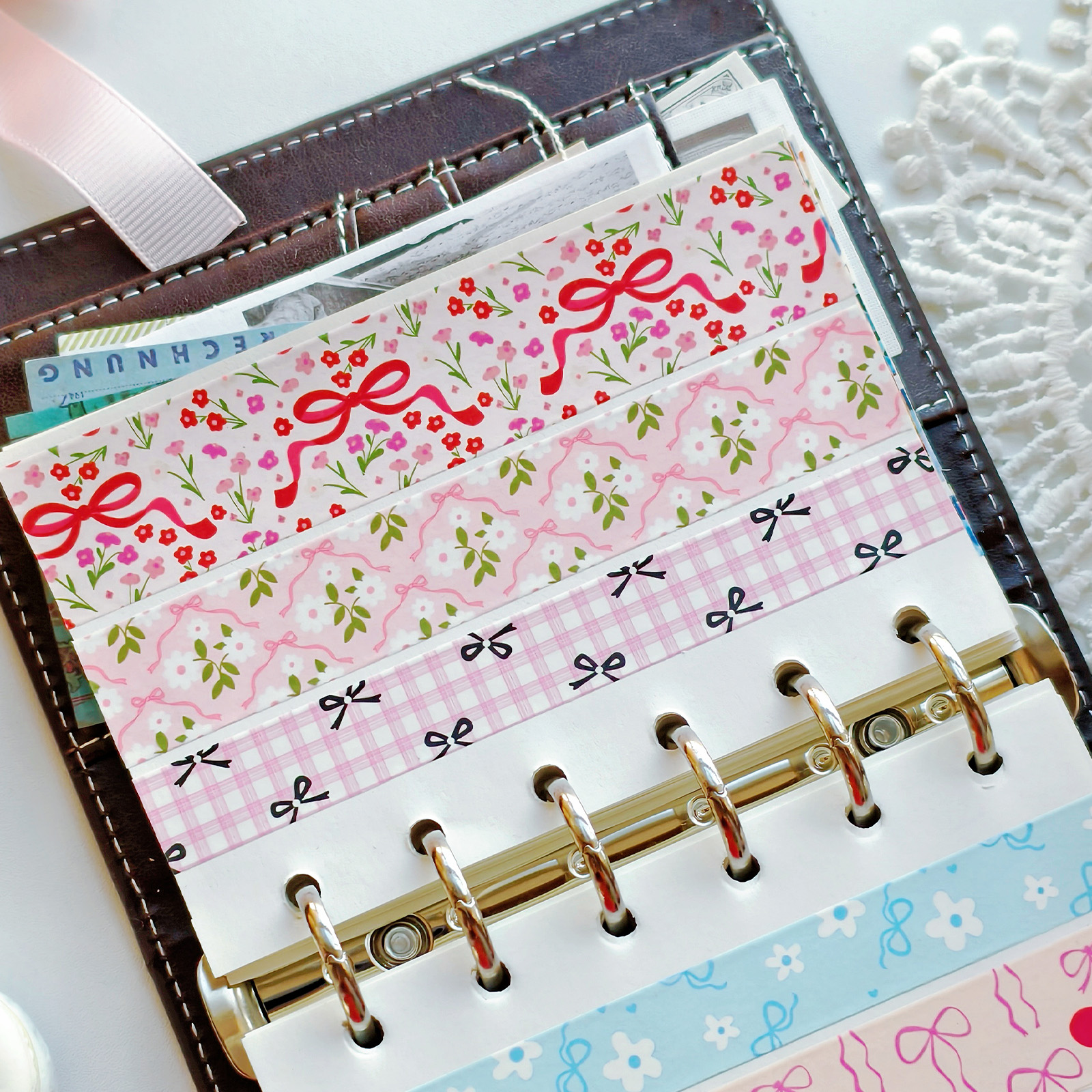 16 Rolls Pink Bow Washi Tapes  - Art Craft Journals ulasan dan harga
