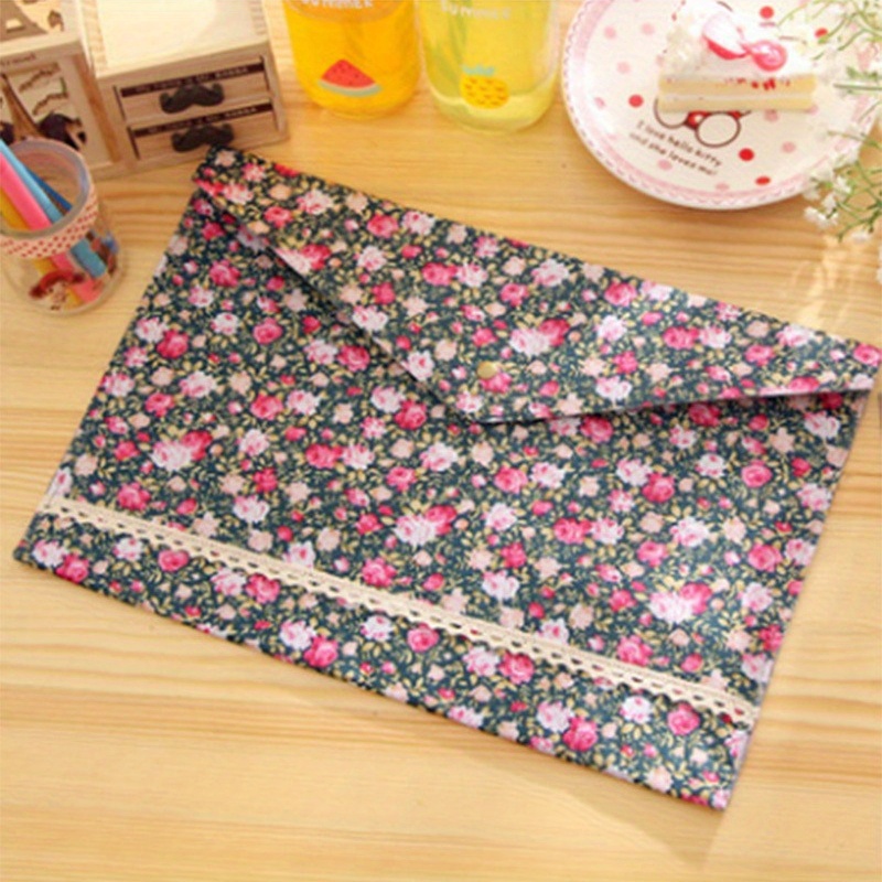 1PC A4 Floral File Folder Eleg - Art Craft Items ulasan dan harga