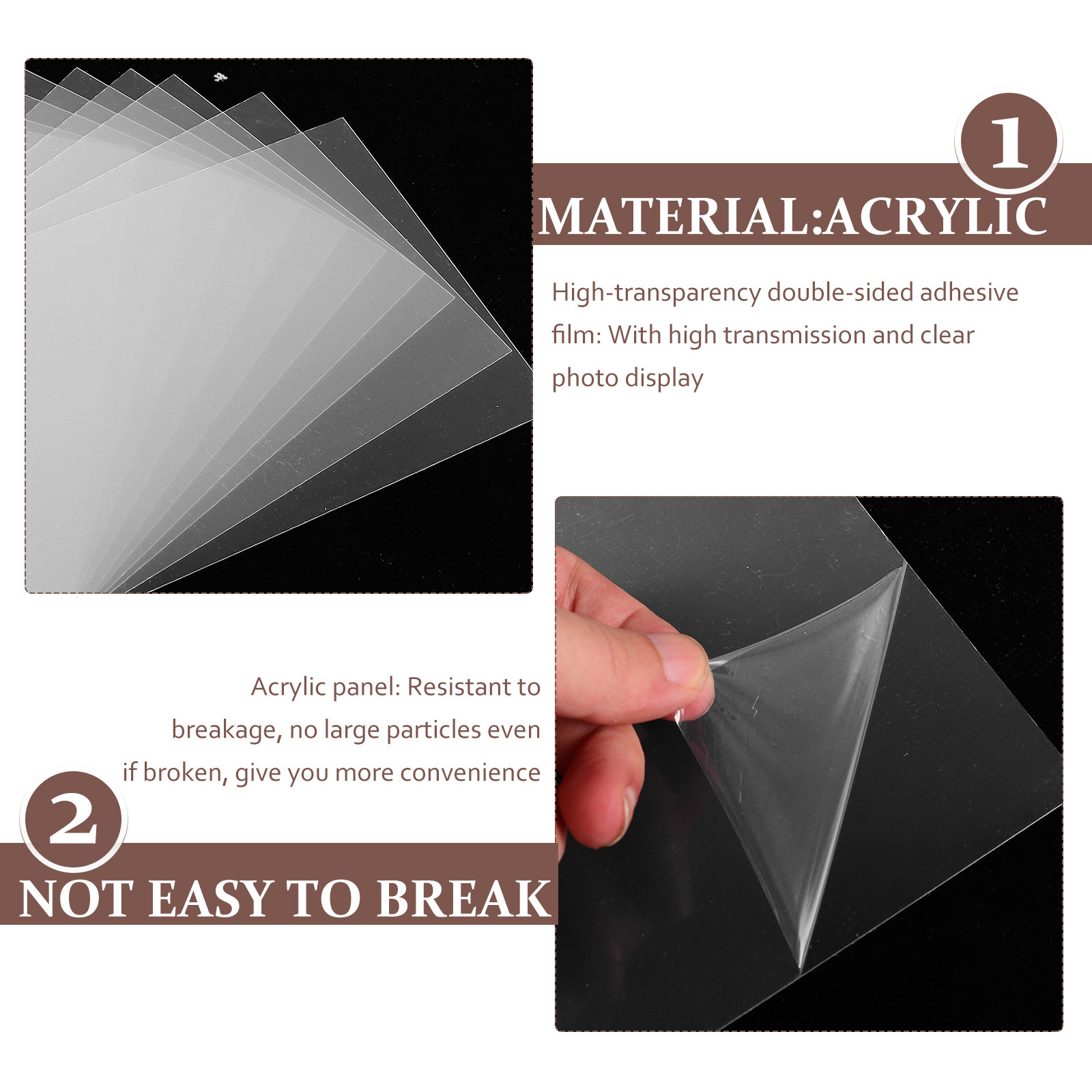 10Pcs Picture Frame Acrylic Sh - Art And Craft Photos ulasan dan harga