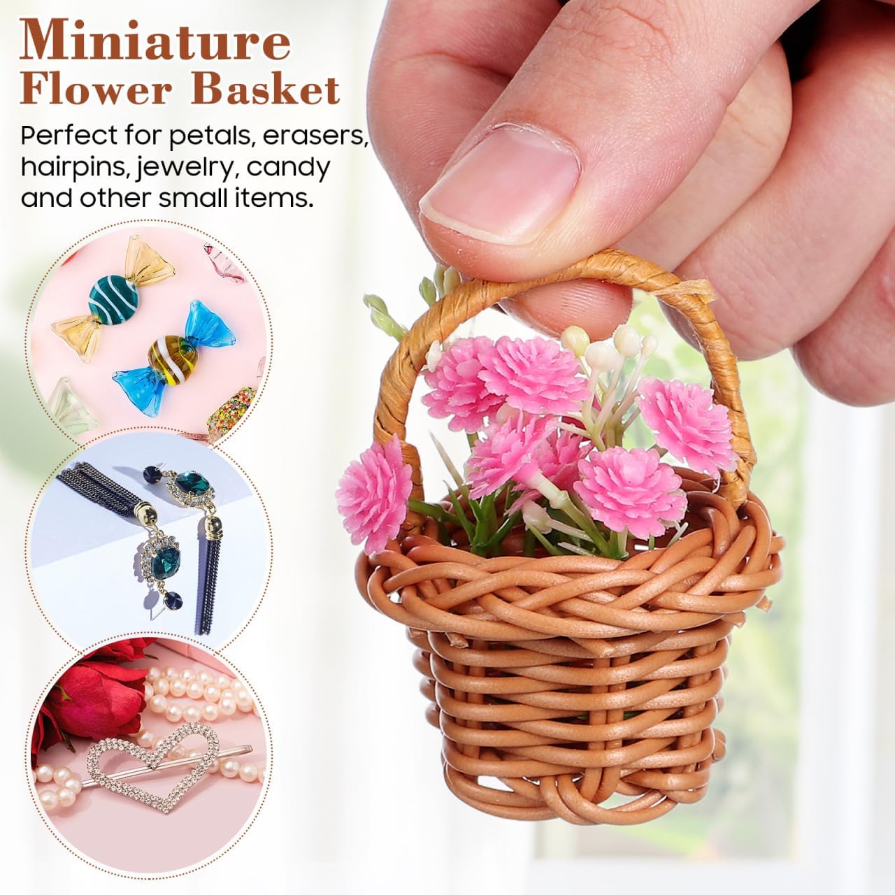 10 Pack Mini Woven Baskets wit - School Of Art X Craft ulasan dan harga