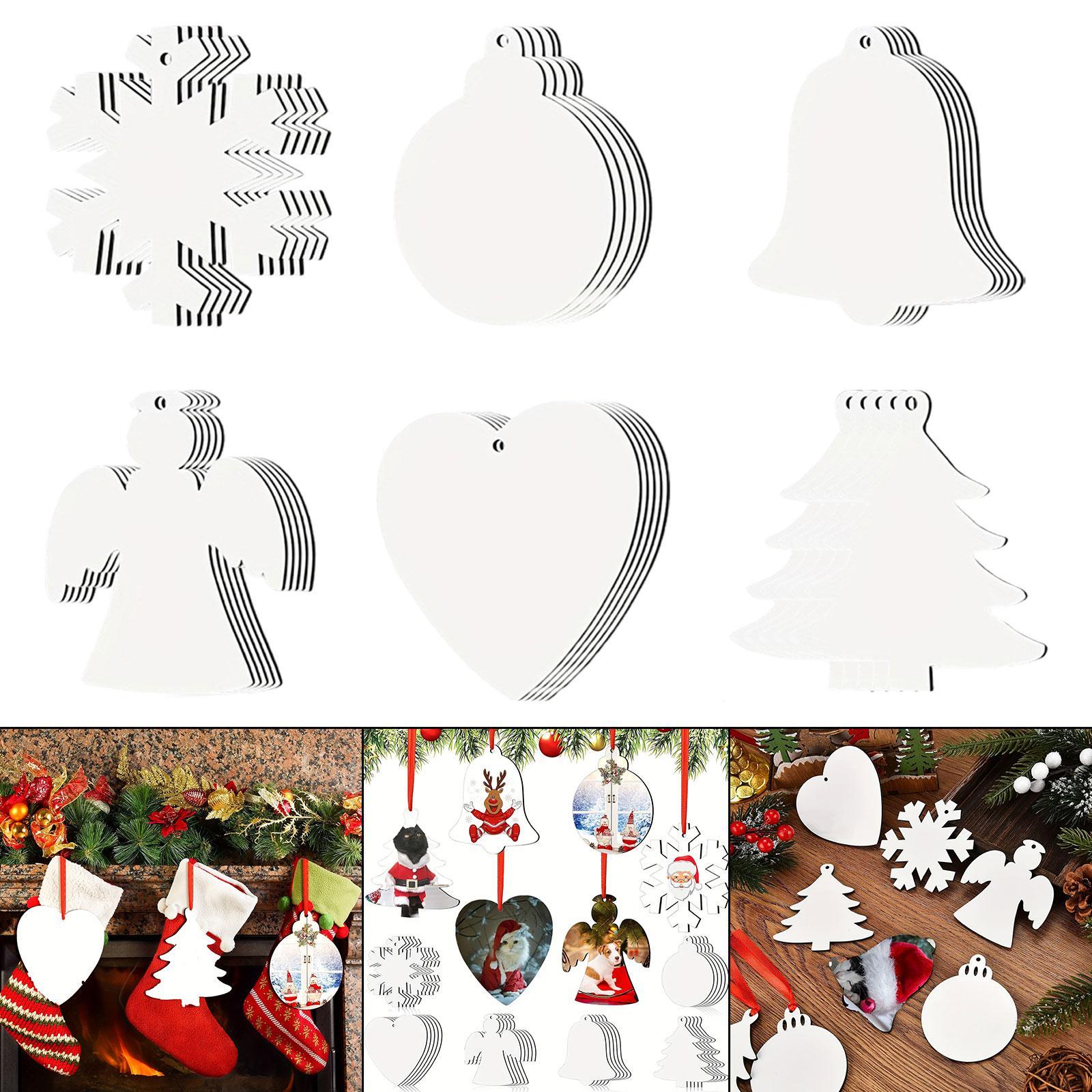 30x Sublimation Christmas Orna - Art And Craft Xmas Tree ulasan dan harga