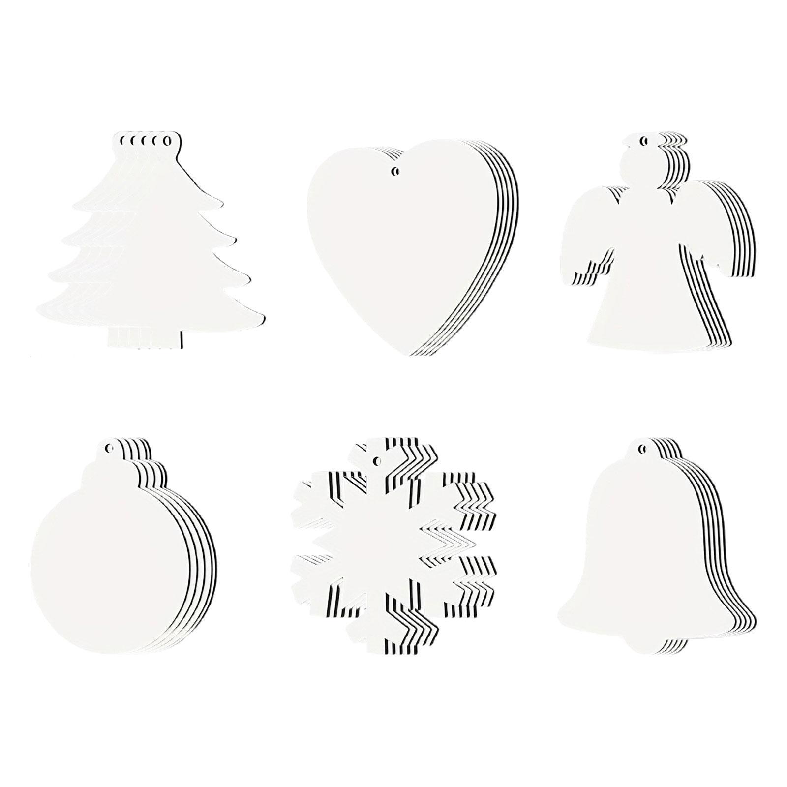 30x Sublimation Christmas Orna - Art And Craft Xmas Tree ulasan dan harga