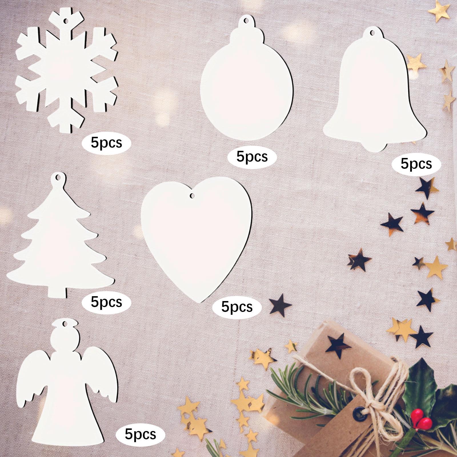 30x Sublimation Christmas Orna - Art And Craft Xmas Tree ulasan dan harga