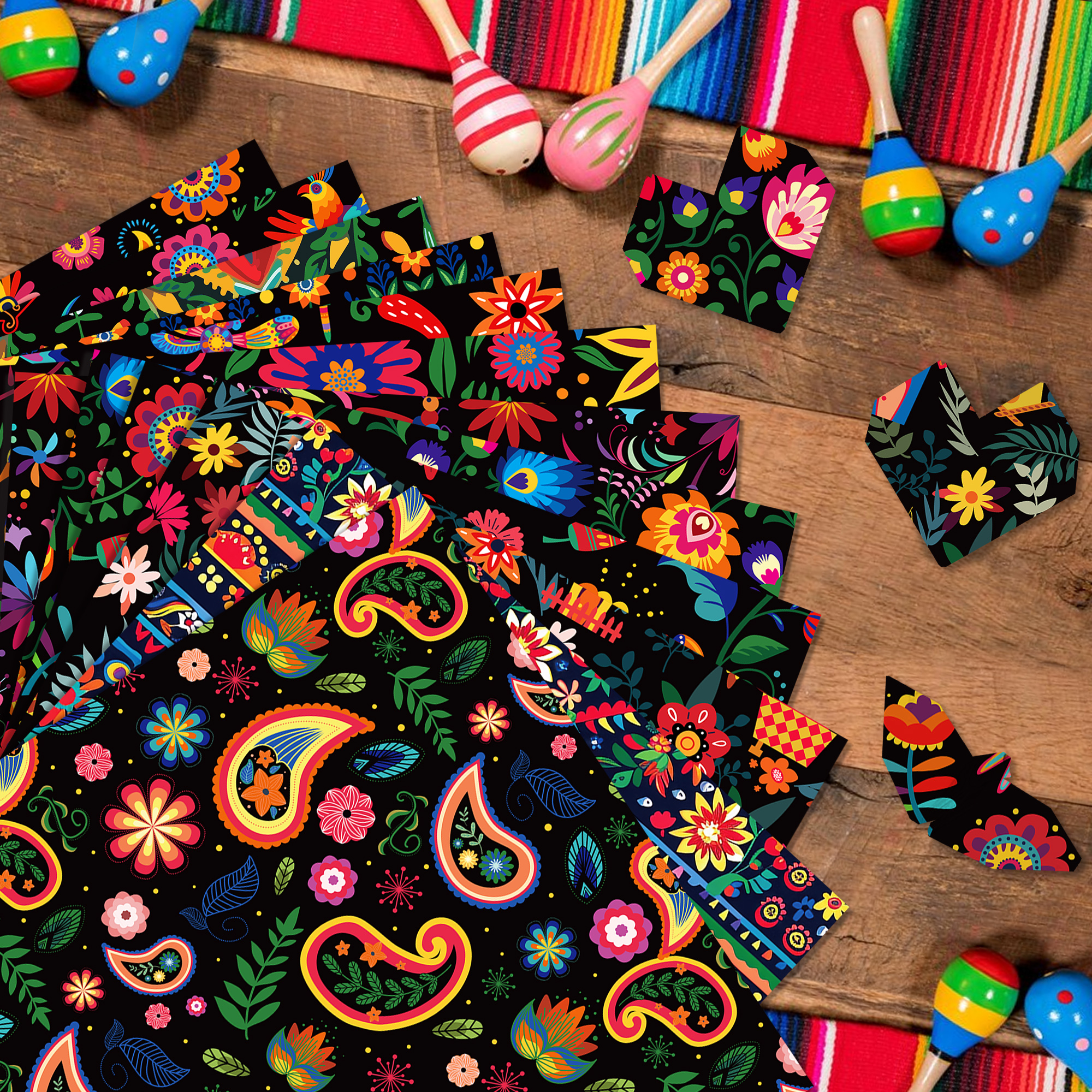 24pcs Mexican Scrapbook Paper  - Art And Craft Photos ulasan dan harga