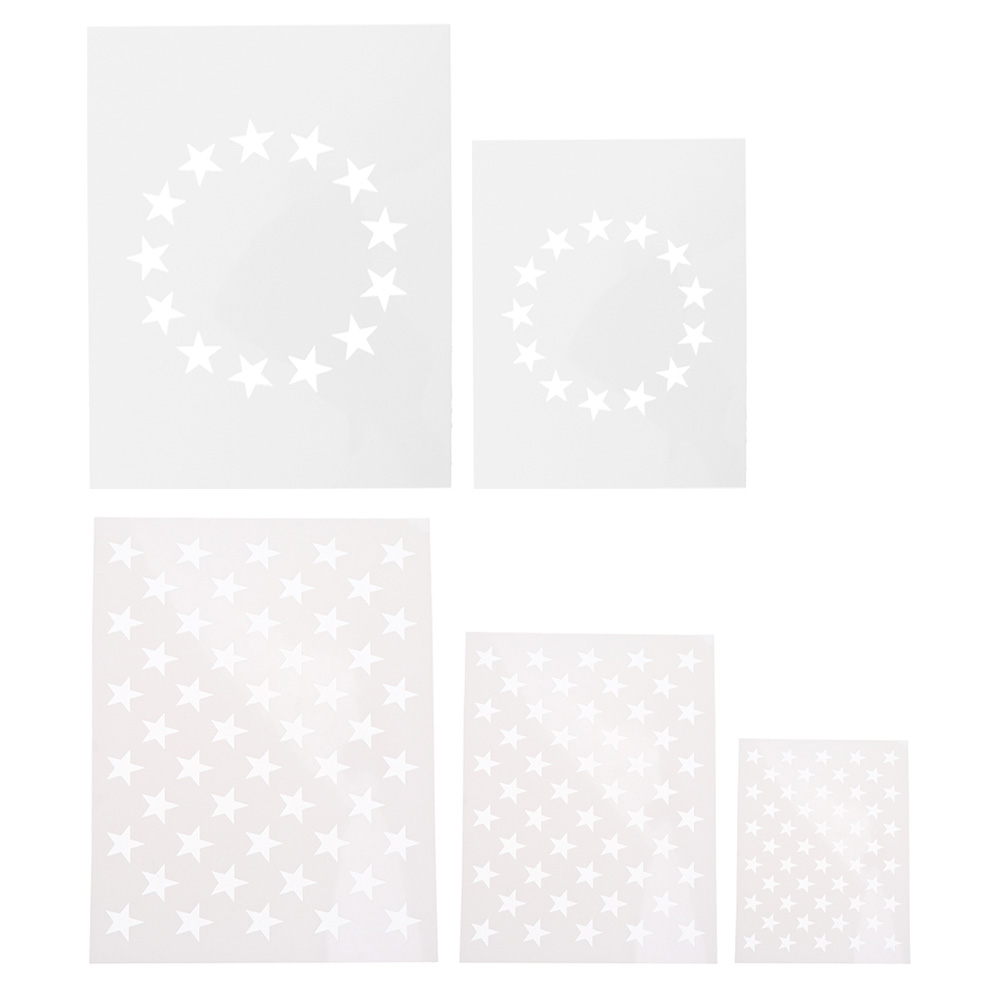 5pcs Star Stencil Template For - Art And Craft Independence Day ulasan dan harga