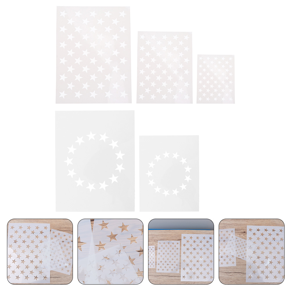 5pcs Star Stencil Template For - Art And Craft Independence Day ulasan dan harga