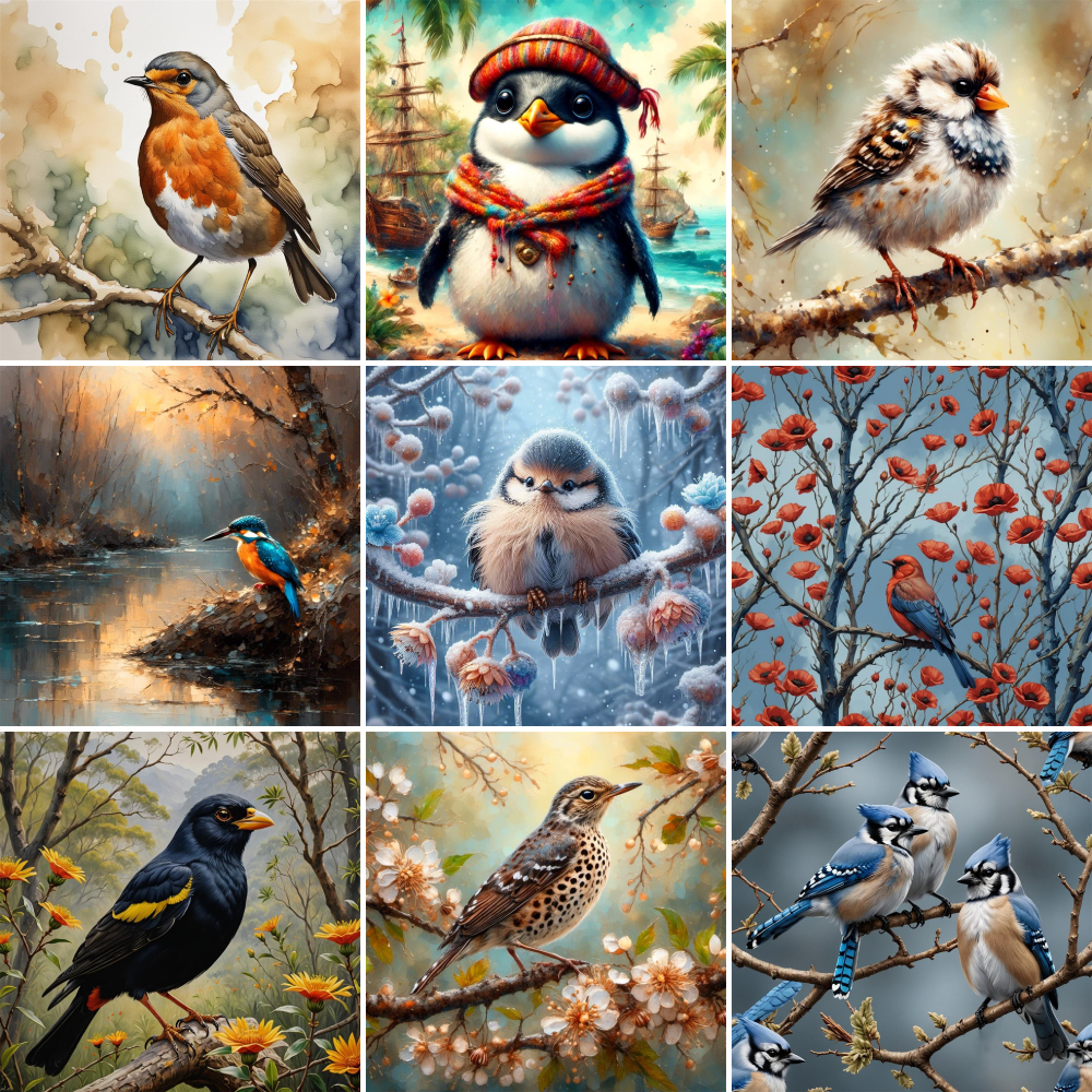 Bird Penguin Kingfisher Paint  - Art Craft Idea ulasan dan harga