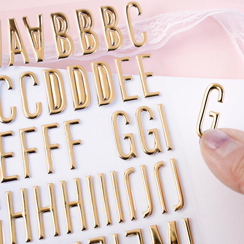 3D Gold Letter & Number Sticke - Letter S Art Craft ulasan dan harga