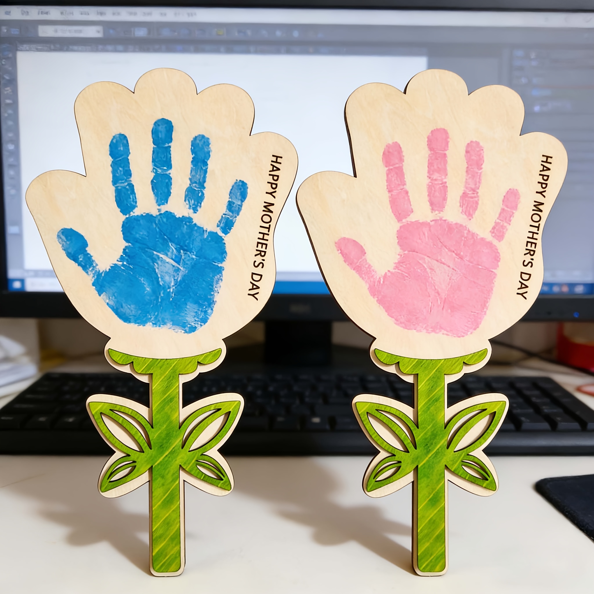 Mother’s Day Wooden Handprint  - Art Craft Mother'S Day ulasan dan harga