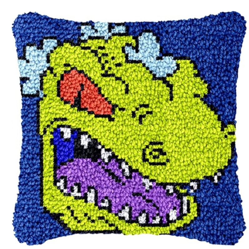 Dinosaur Latch Hook Pillow Kit - Dinosaur And Craft ulasan dan harga