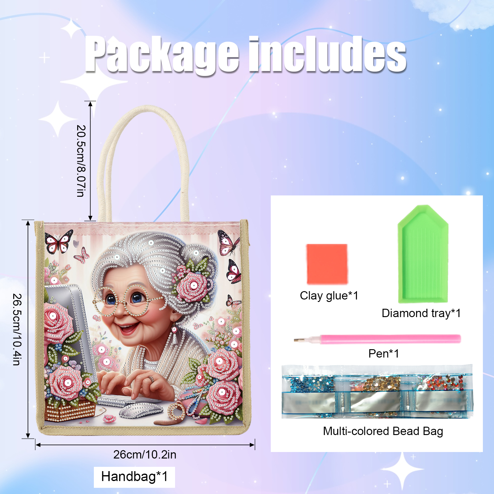 Diamond Art Painting Handbag K - Art Craft Bag ulasan dan harga