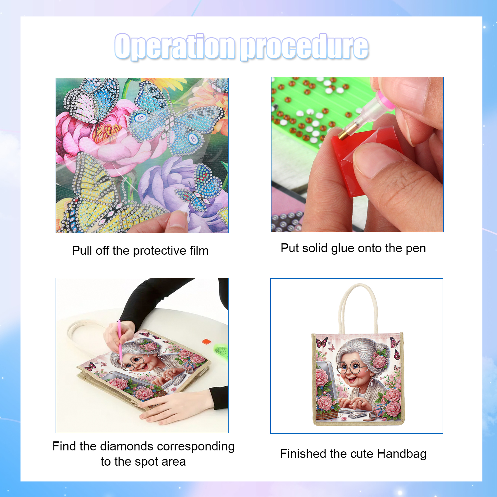 Diamond Art Painting Handbag K - Art Craft Bag ulasan dan harga