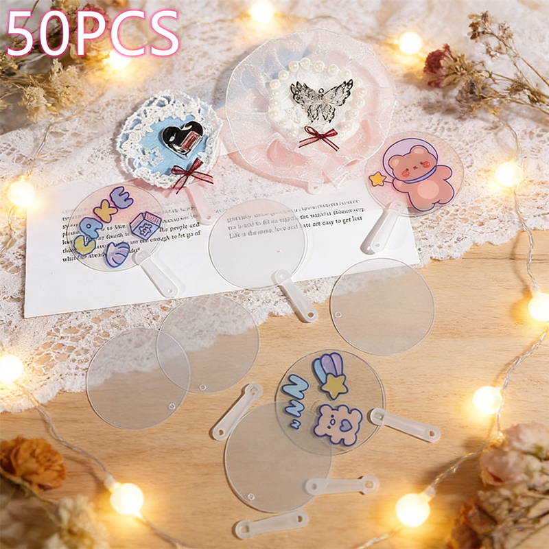 Mini Blank Fans, Transparent D - Art Craft Ideas For Kids ulasan dan harga