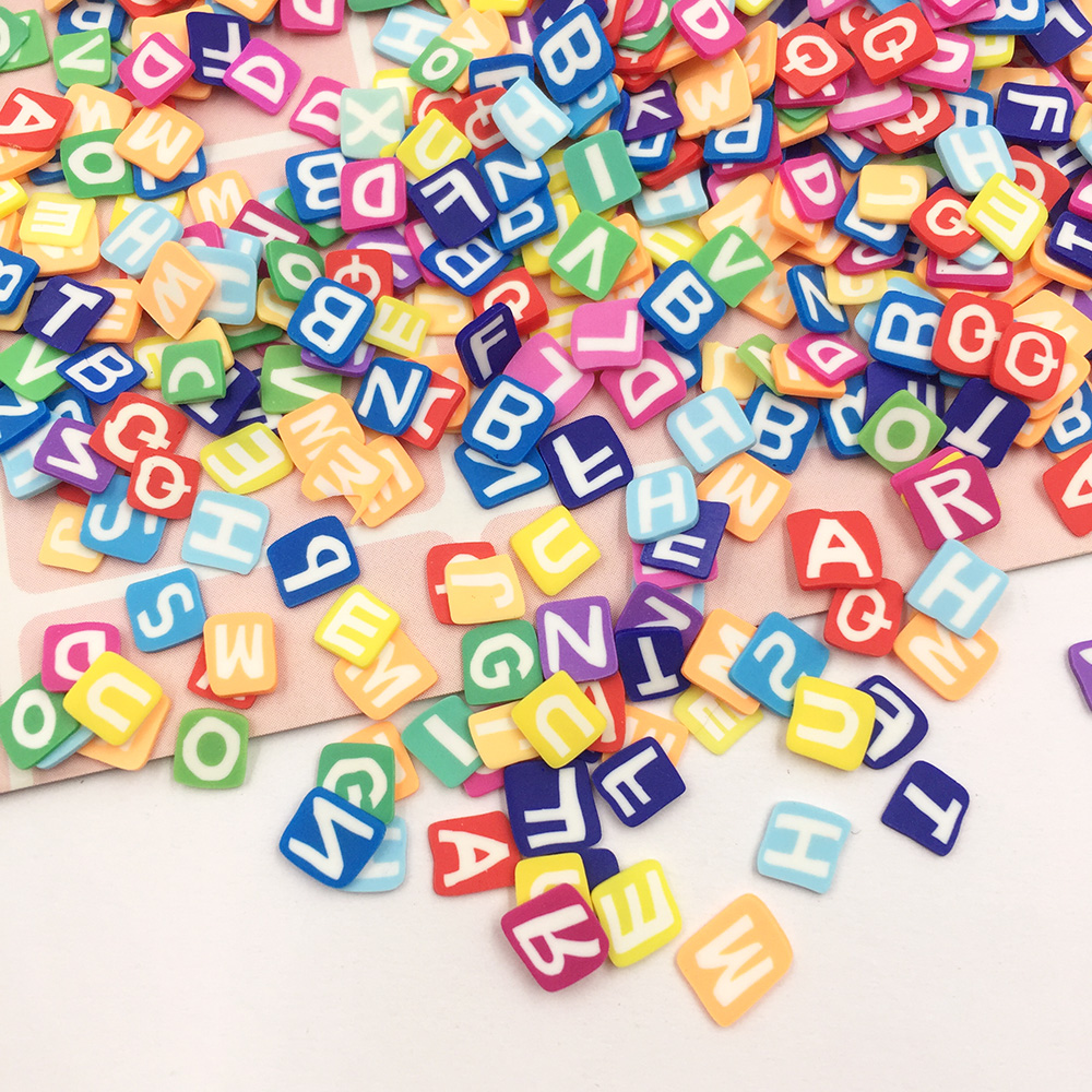 50g/lot 5mm Square Letters Sli - Letter S Art Craft ulasan dan harga