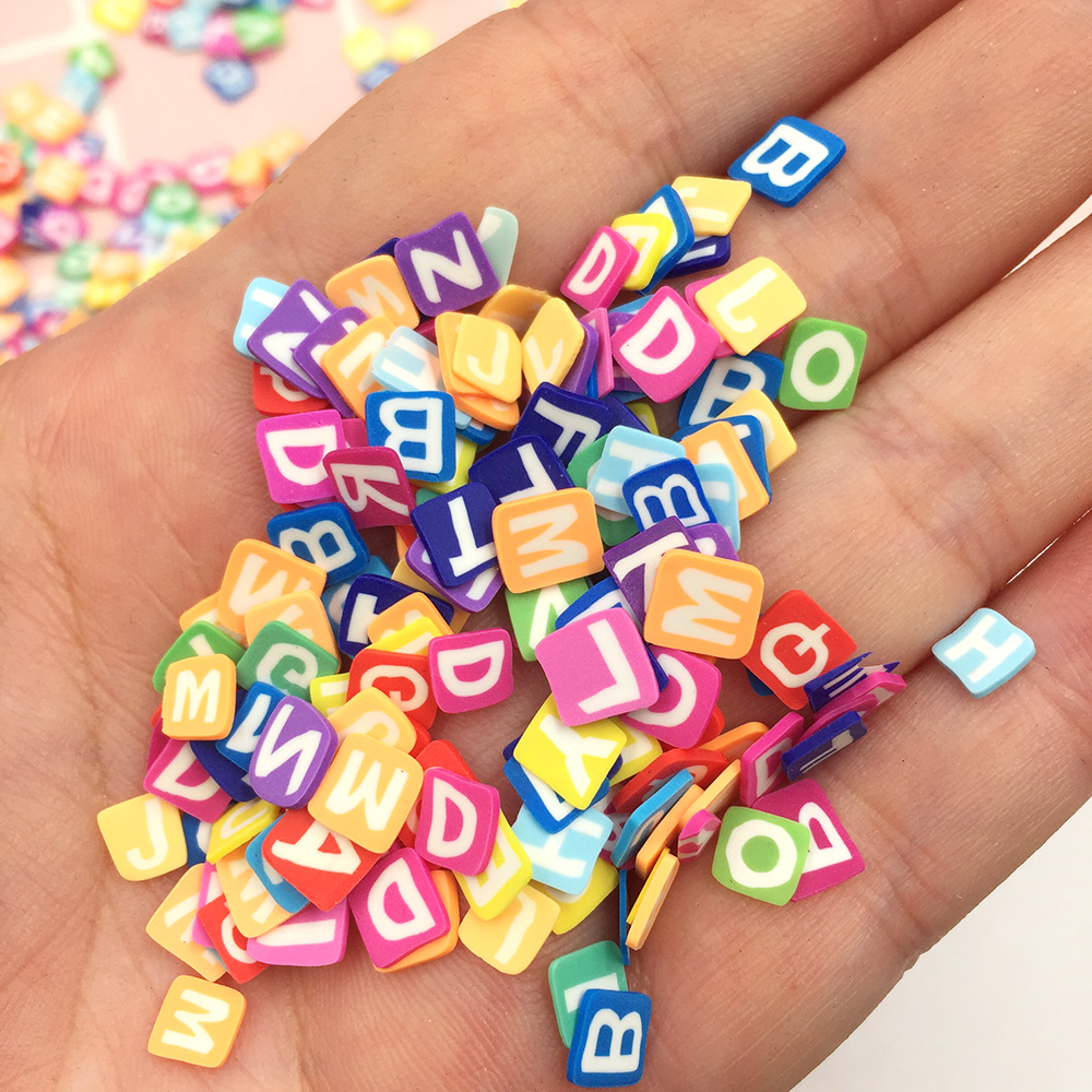 50g/lot 5mm Square Letters Sli - Letter S Art Craft ulasan dan harga