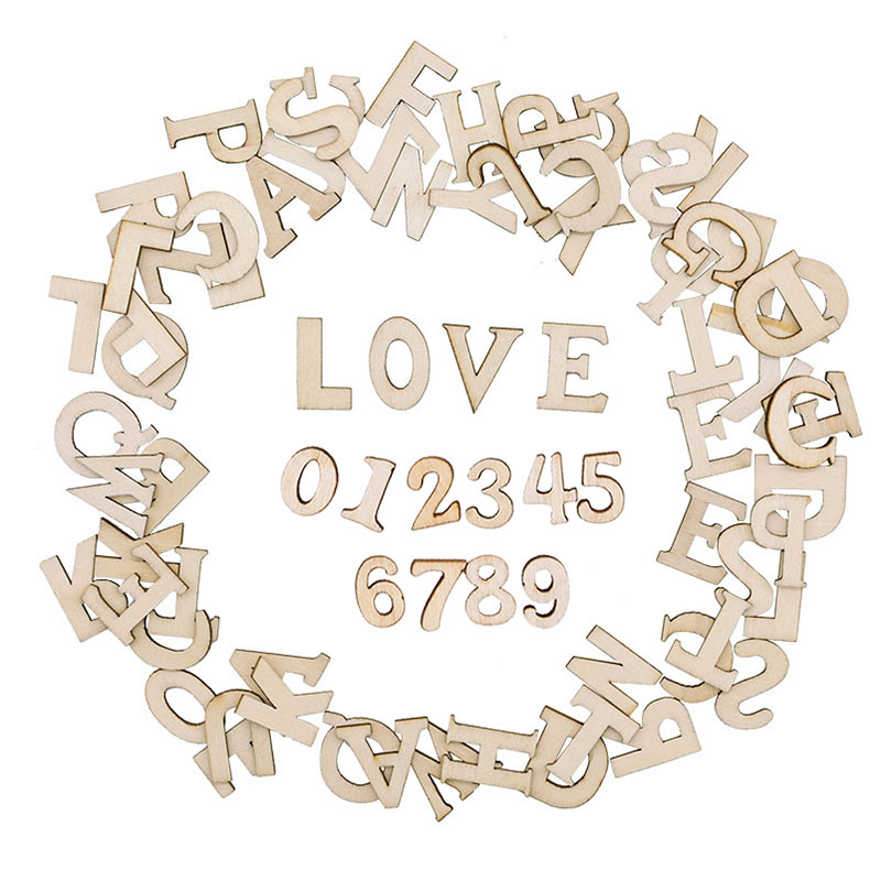 100pcs Wood English Alphabet D - Letter S Art Craft ulasan dan harga