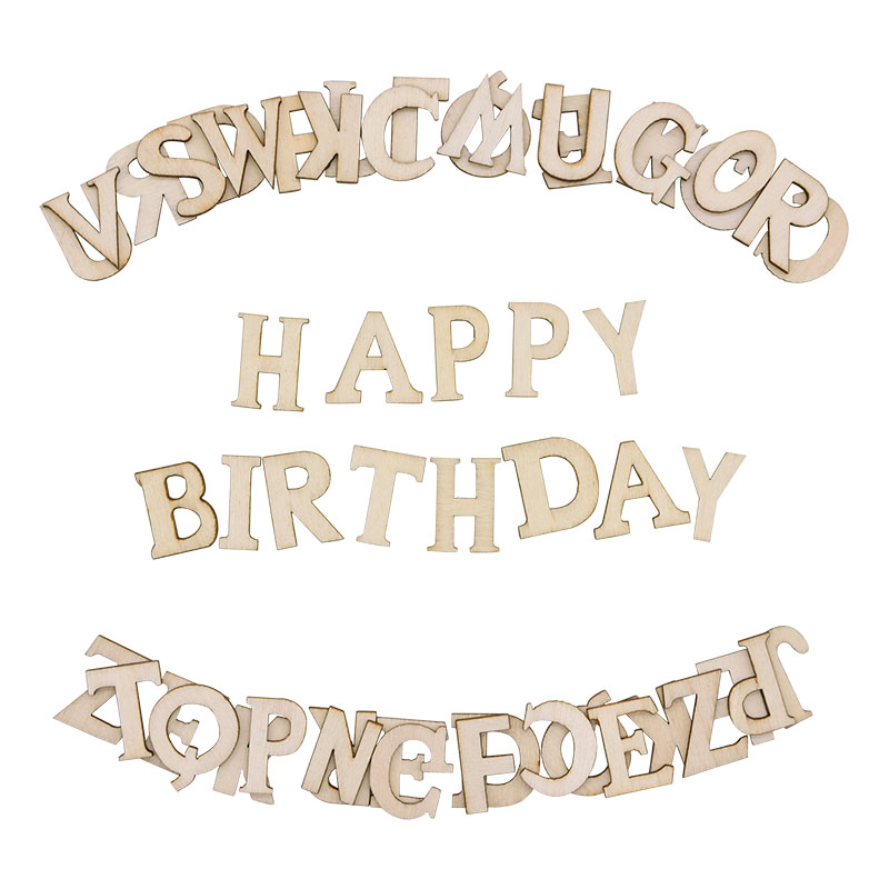 100pcs Wood English Alphabet D - Letter S Art Craft ulasan dan harga