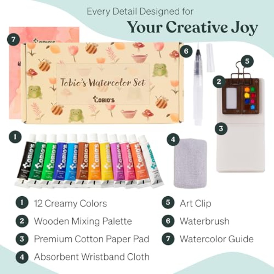 Original Mini Wooden Watercolo - Art & Craft Zone ulasan dan harga