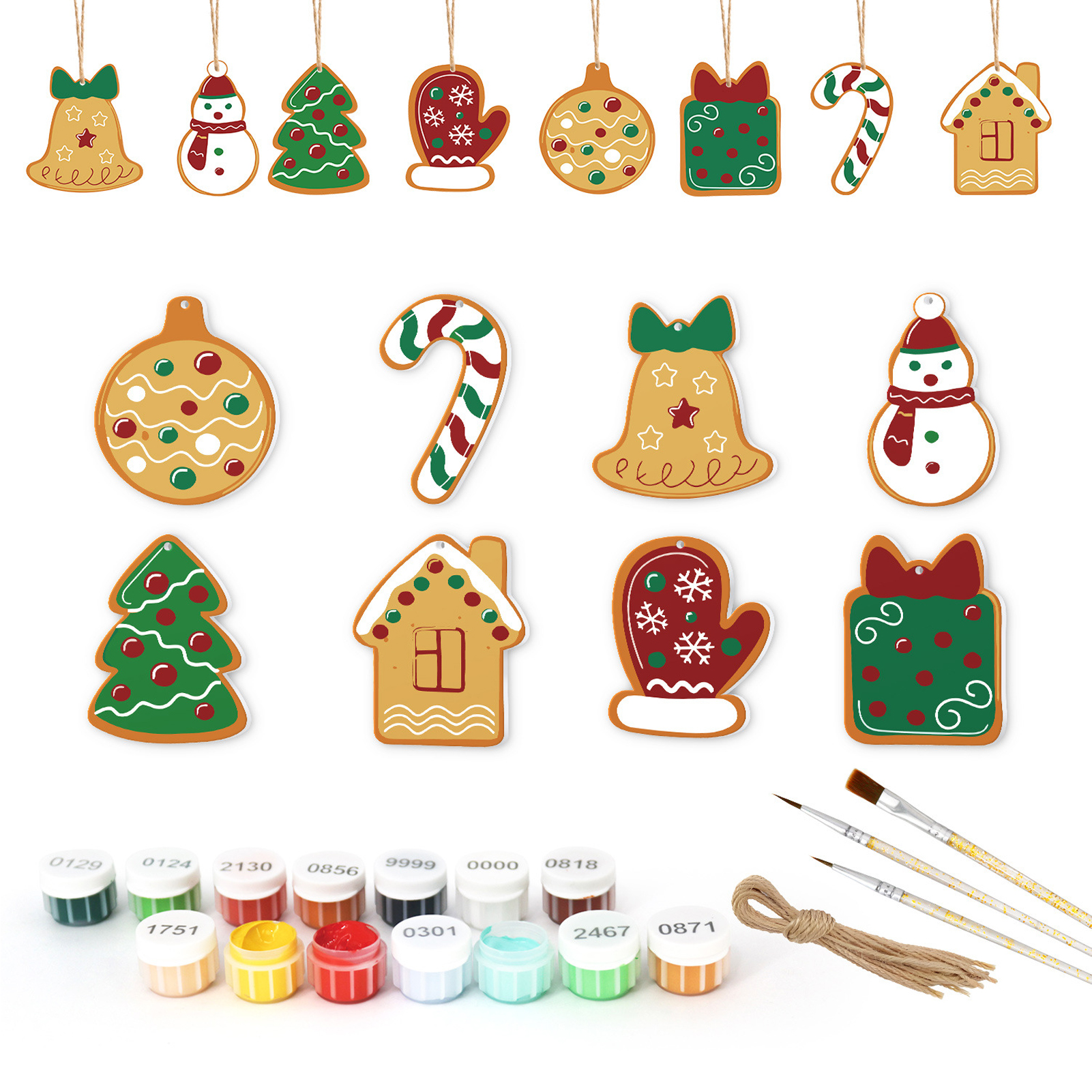 8Pcs/set Christmas Tree Hangin - Art And Craft Xmas Tree ulasan dan harga