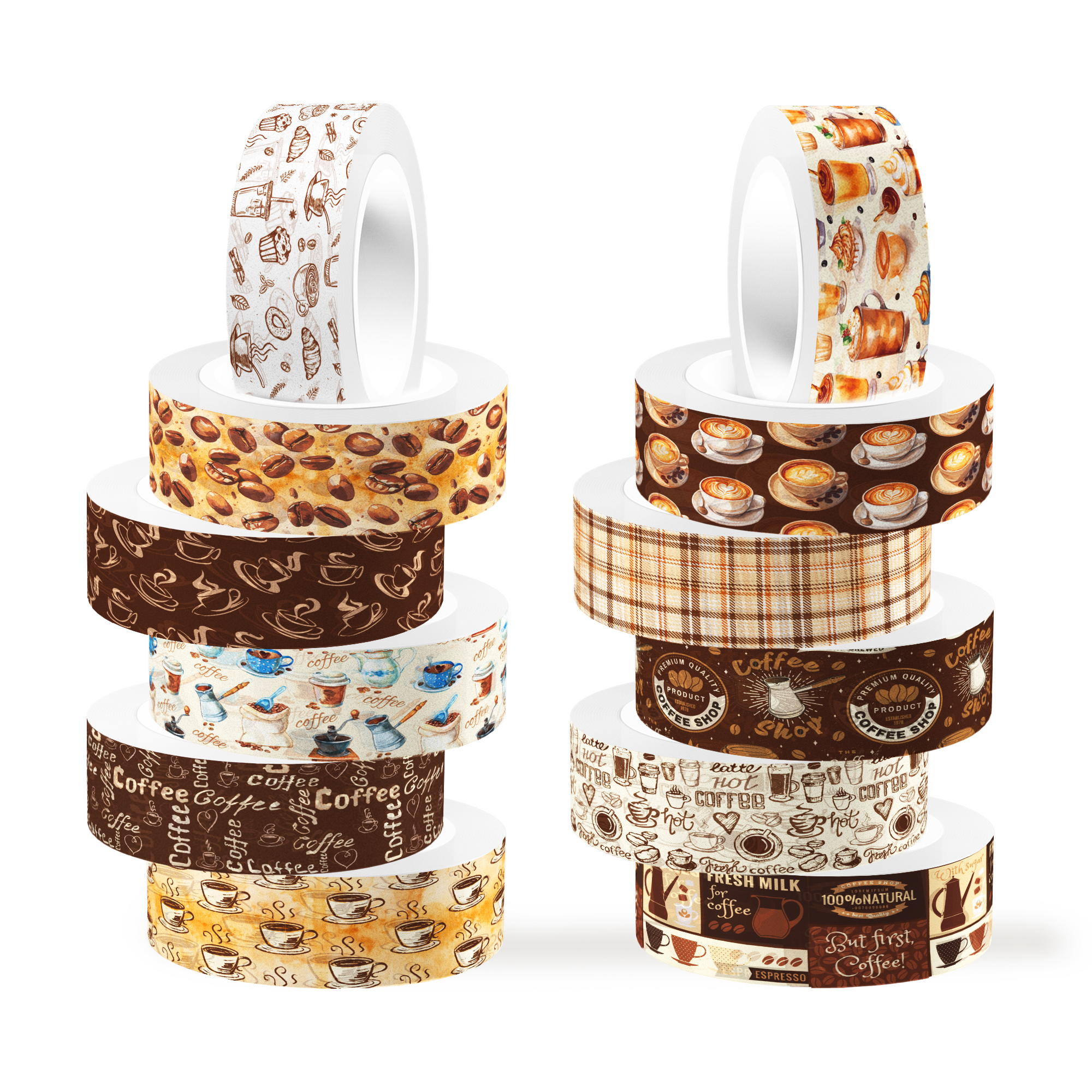 Vintage Coffee Pattern Washi T - Art And Craft Photos ulasan dan harga