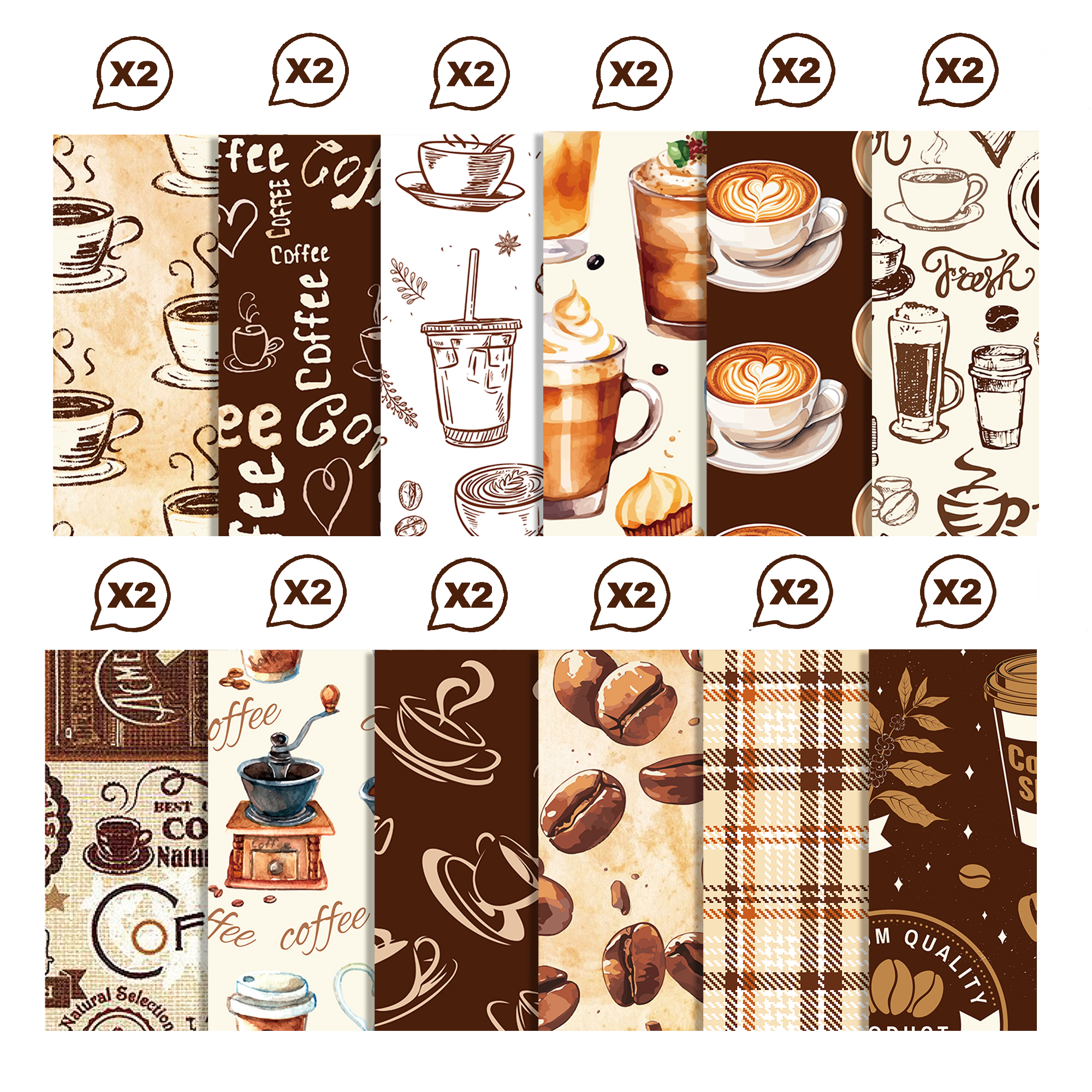 Vintage Coffee Pattern Washi T - Art And Craft Photos ulasan dan harga