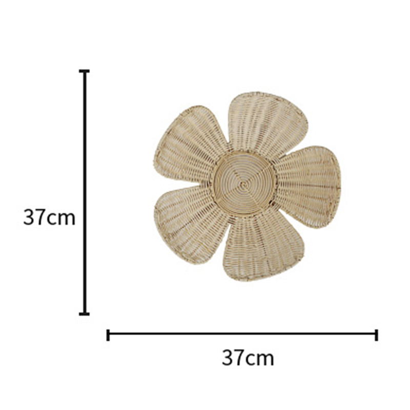 Nordic Woven Rattan Flower Wal - Art And Craft Photos ulasan dan harga