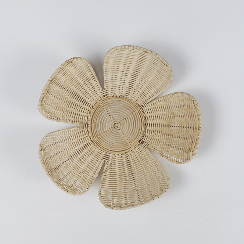 Nordic Woven Rattan Flower Wal - Art And Craft Photos ulasan dan harga