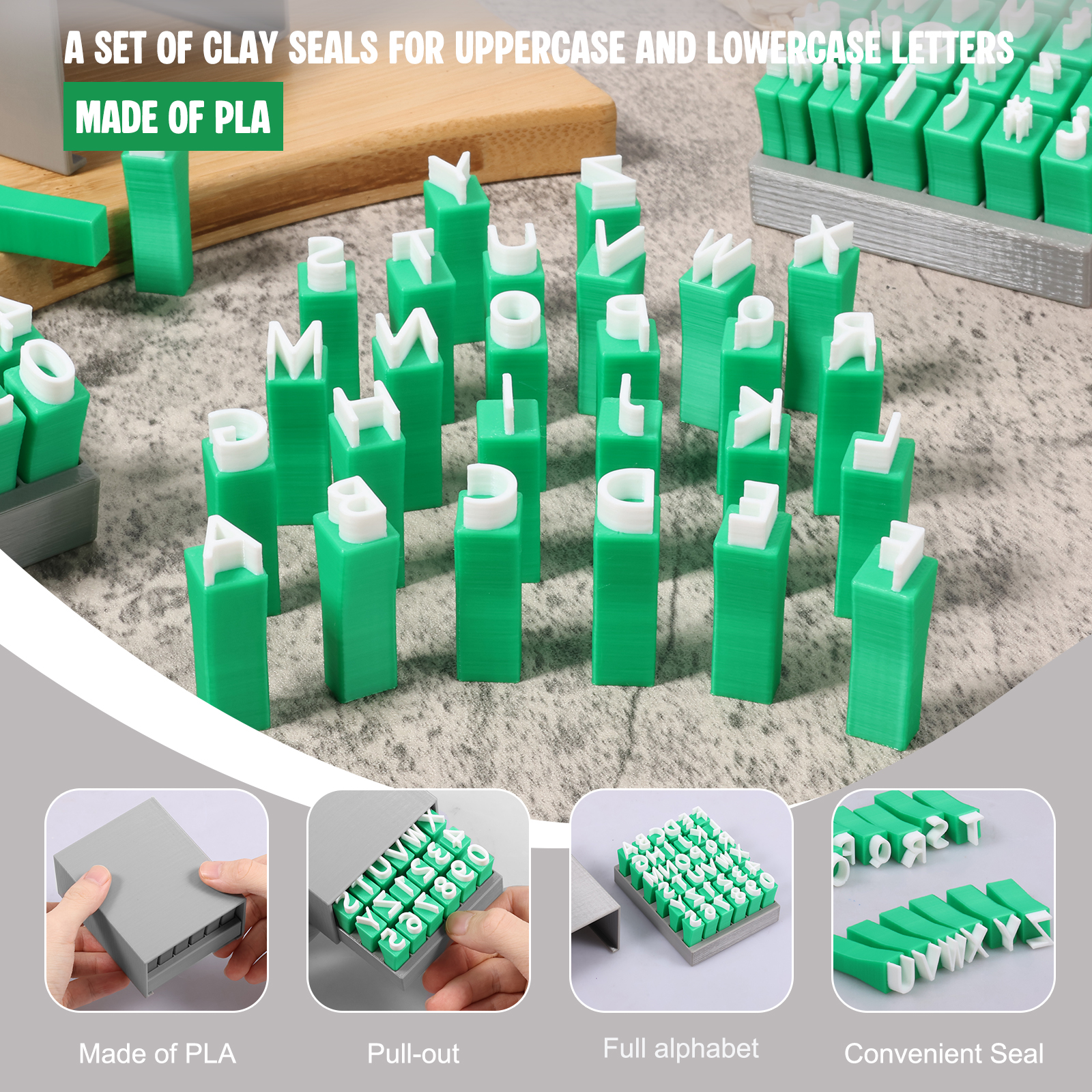 2Pcs PLA Plastic Uppercase Low - Letter S Art Craft ulasan dan harga