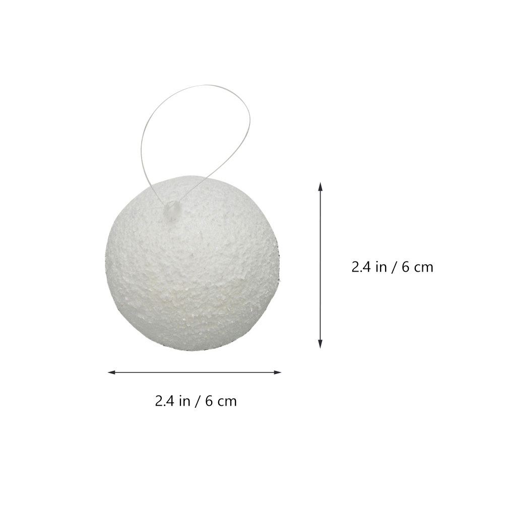 12Pcs White Xmas Ball Christma - Art And Craft Xmas Tree ulasan dan harga