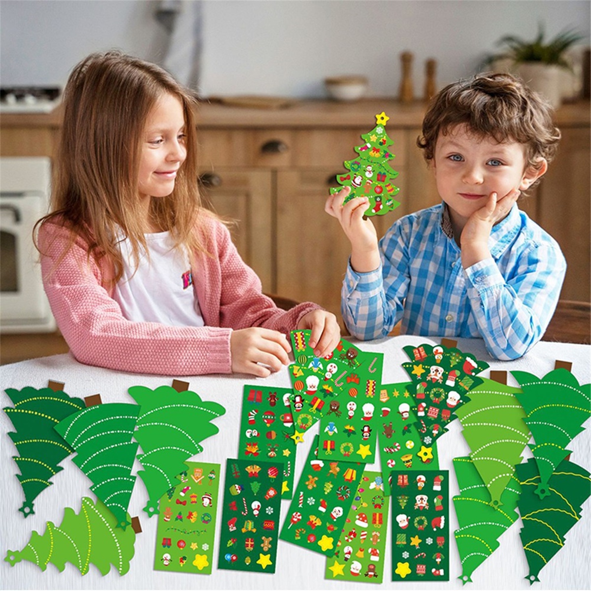A11I 24PCS Christmas Tree DIY  - Art And Craft Xmas Tree ulasan dan harga
