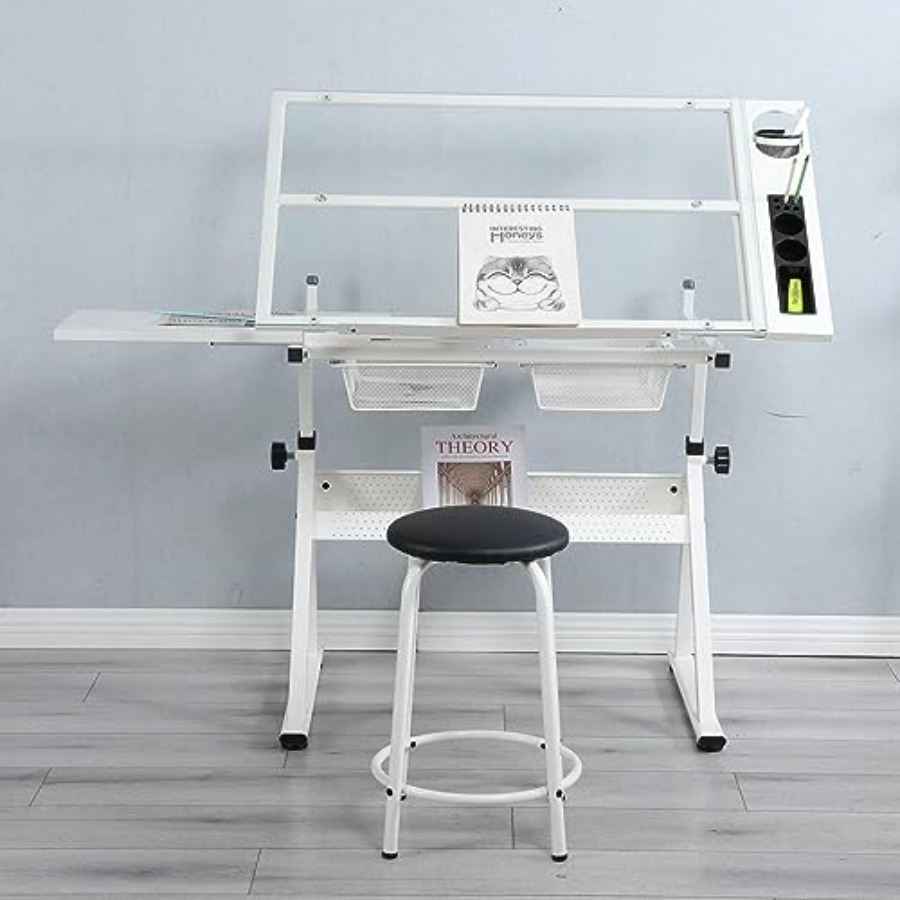 Drafting Table with Stool Mode - Art & Craft Zone ulasan dan harga