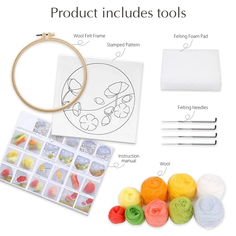 DIY Wool Embroidery Kit Creati - Art Craft Ideas For Kids ulasan dan harga