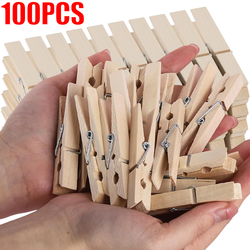 100/10pcs Mini Wooden Clips Ha - Art And Craft Photos ulasan dan harga